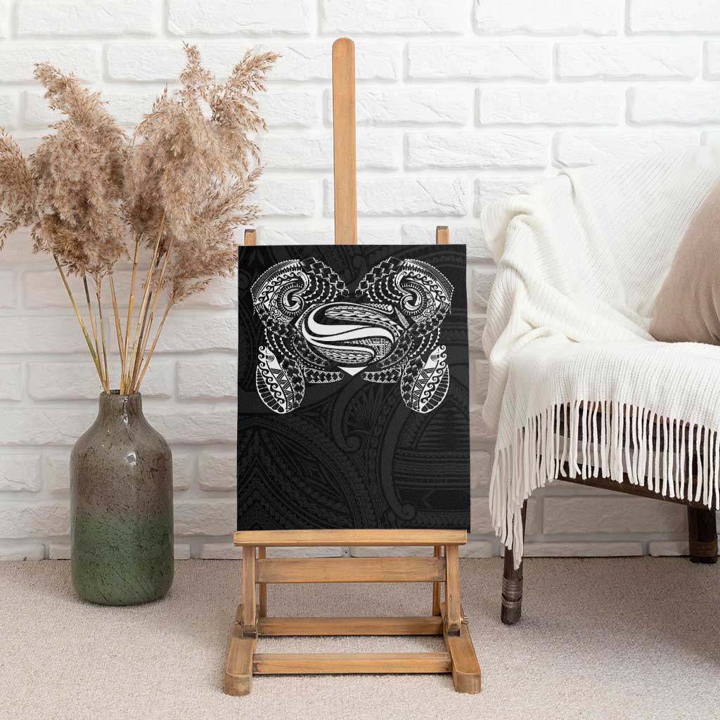 Super Samoan Traditional Tribal Art Tattoos Canvas Wall Art Black Color LT03 - Polynesian Pride