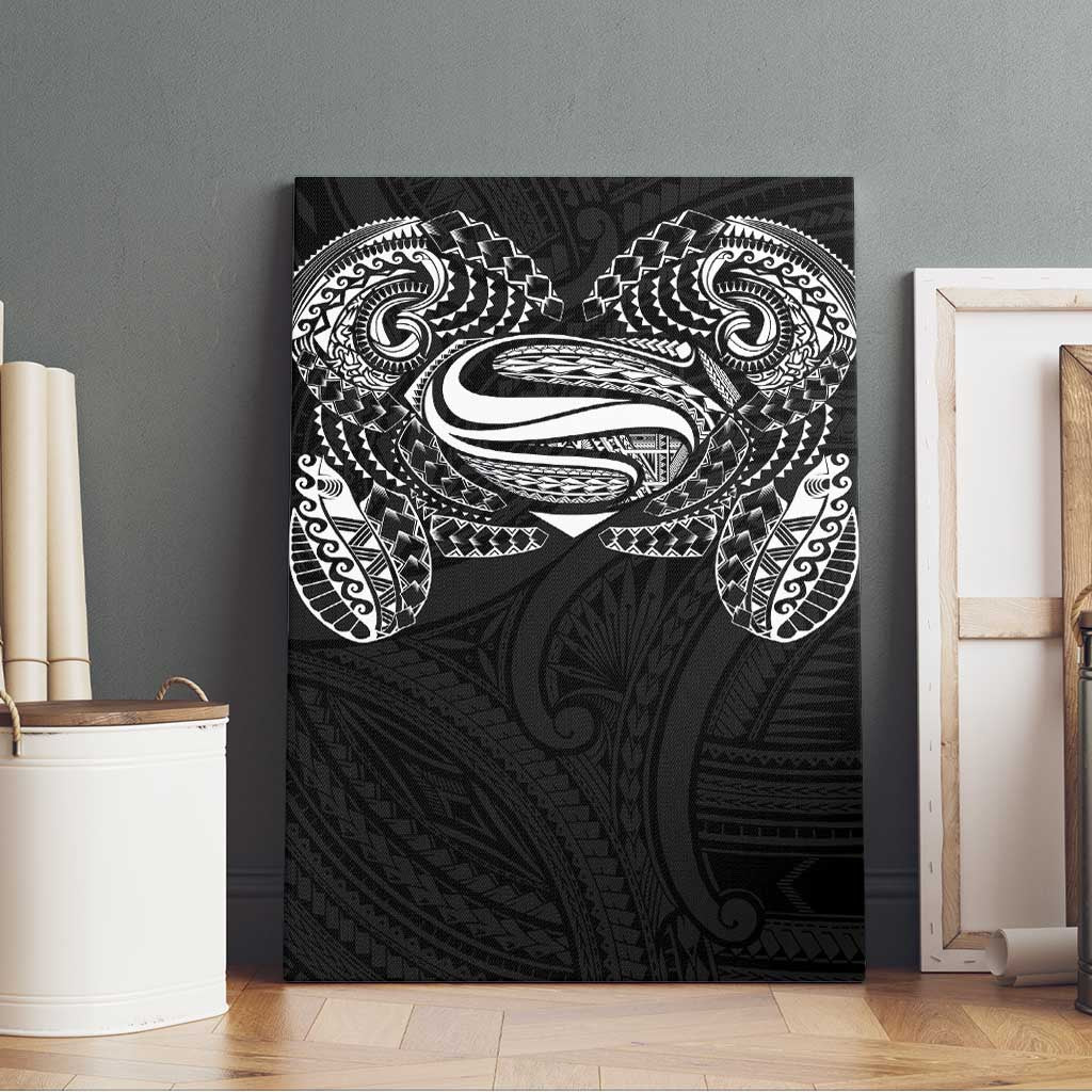 Super Samoan Traditional Tribal Art Tattoos Canvas Wall Art Black Color LT03 - Polynesian Pride