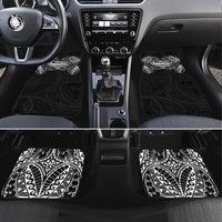 Super Samoan Traditional Tribal Art Tattoos Car Mats Black Color LT03 Set 4pcs Black - Polynesian Pride