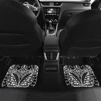 Super Samoan Traditional Tribal Art Tattoos Car Mats Black Color LT03 Set 2pcs - Back Black - Polynesian Pride