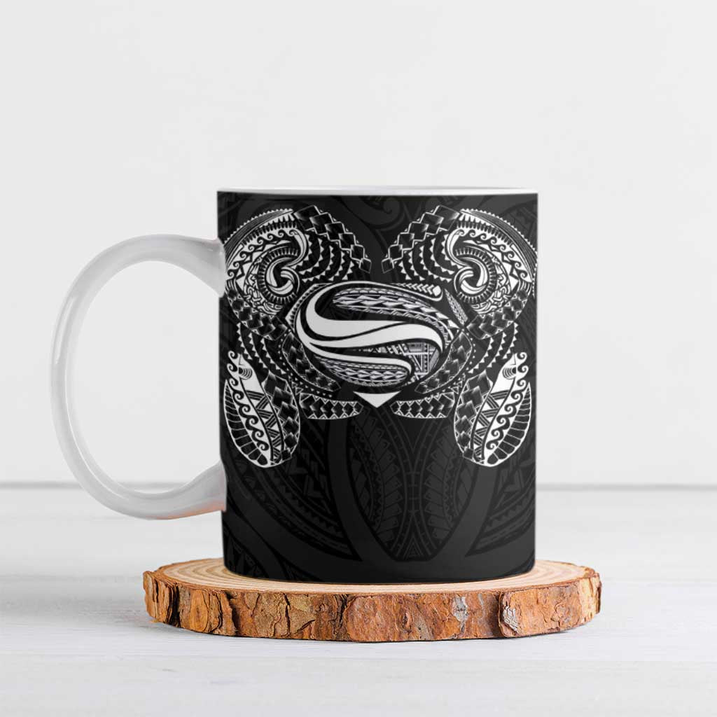 Super Samoan Traditional Tribal Art Tattoos Ceramic Mug Black Color LT03 Black - Polynesian Pride