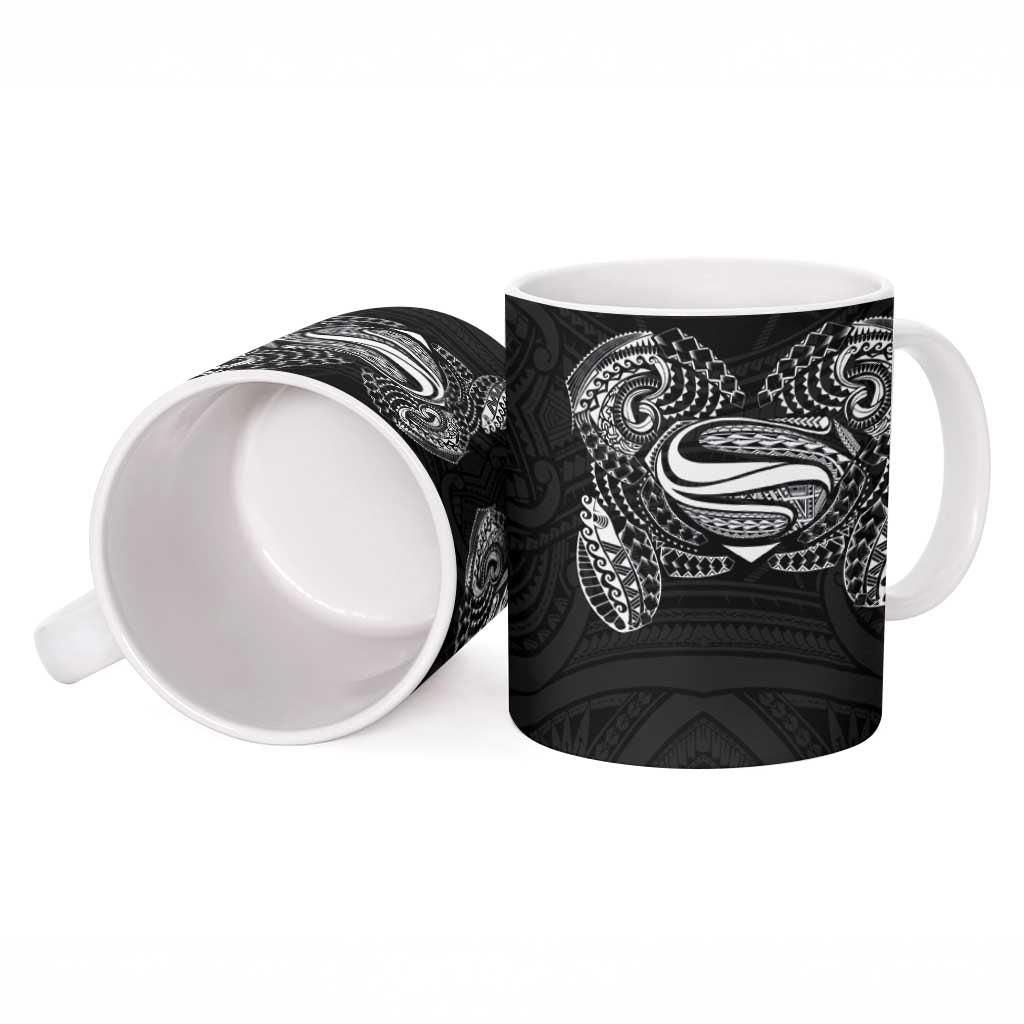 Super Samoan Traditional Tribal Art Tattoos Ceramic Mug Black Color LT03 - Polynesian Pride