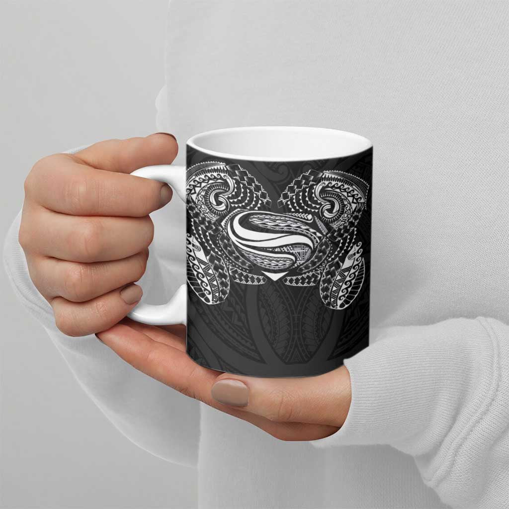 Super Samoan Traditional Tribal Art Tattoos Ceramic Mug Black Color LT03 - Polynesian Pride