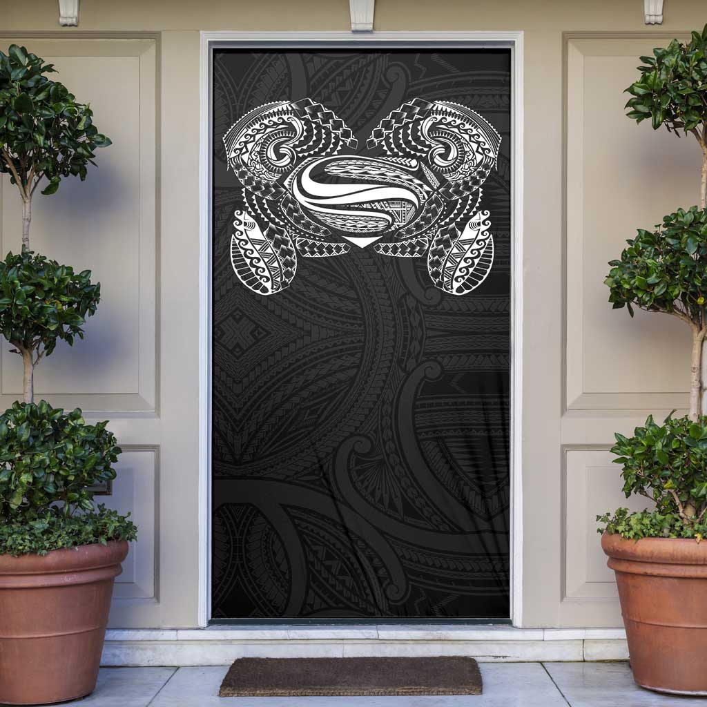 Super Samoan Traditional Tribal Art Tattoos Door Cover Black Color LT03 Black - Polynesian Pride