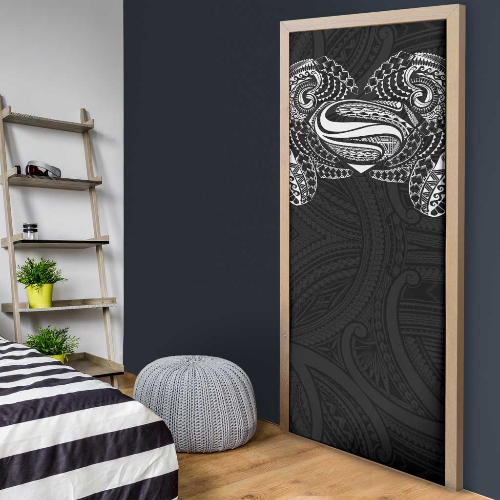 Super Samoan Traditional Tribal Art Tattoos Door Cover Black Color LT03 - Polynesian Pride