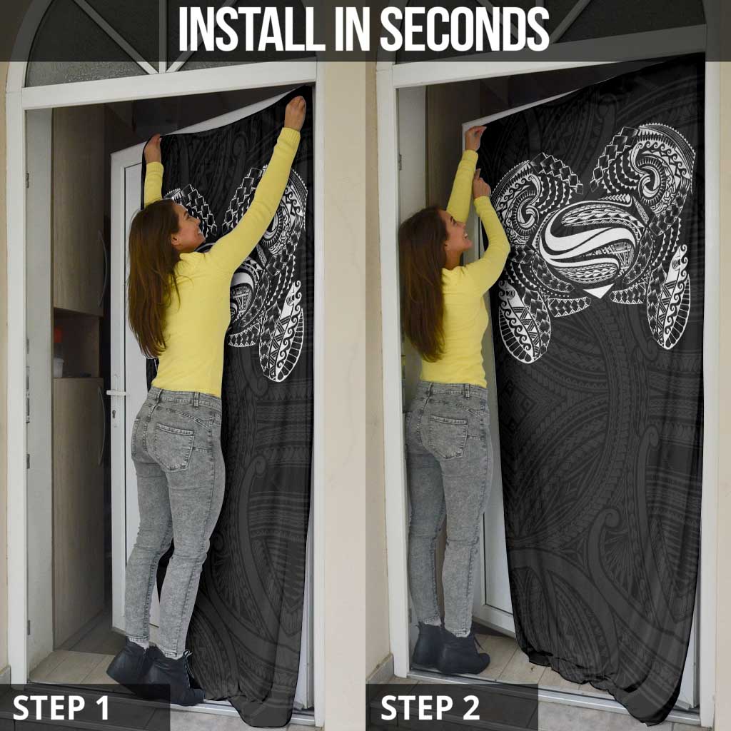 Super Samoan Traditional Tribal Art Tattoos Door Cover Black Color LT03 - Polynesian Pride