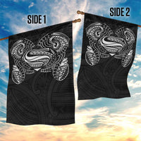 Super Samoan Traditional Tribal Art Tattoos Garden Flag Black Color - Polynesian Pride