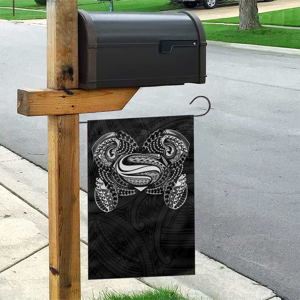 Super Samoan Traditional Tribal Art Tattoos Garden Flag Black Color - Polynesian Pride