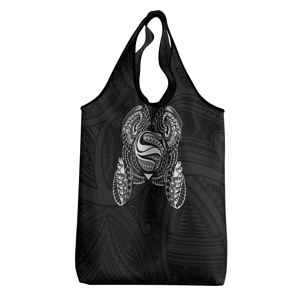 Super Samoan Traditional Tribal Art Tattoos Grocery Bag Black Color LT03 - Polynesian Pride