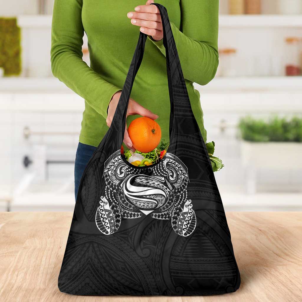 Super Samoan Traditional Tribal Art Tattoos Grocery Bag Black Color LT03 - Polynesian Pride