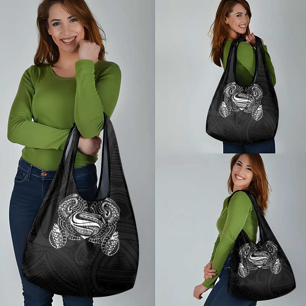 Super Samoan Traditional Tribal Art Tattoos Grocery Bag Black Color LT03 - Polynesian Pride