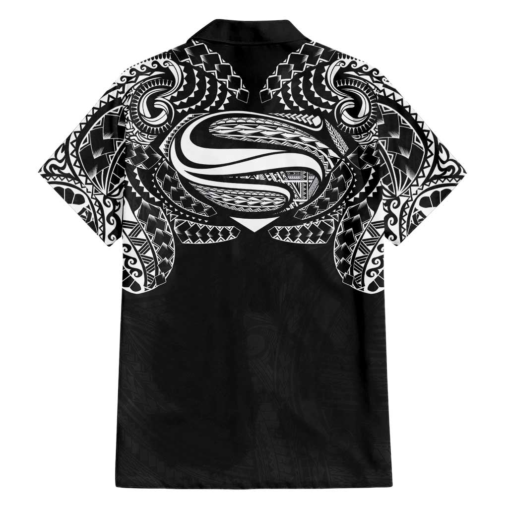 Super Samoan Traditional Tribal Art Tattoos Hawaiian Shirt Black Color LT03 - Polynesian Pride