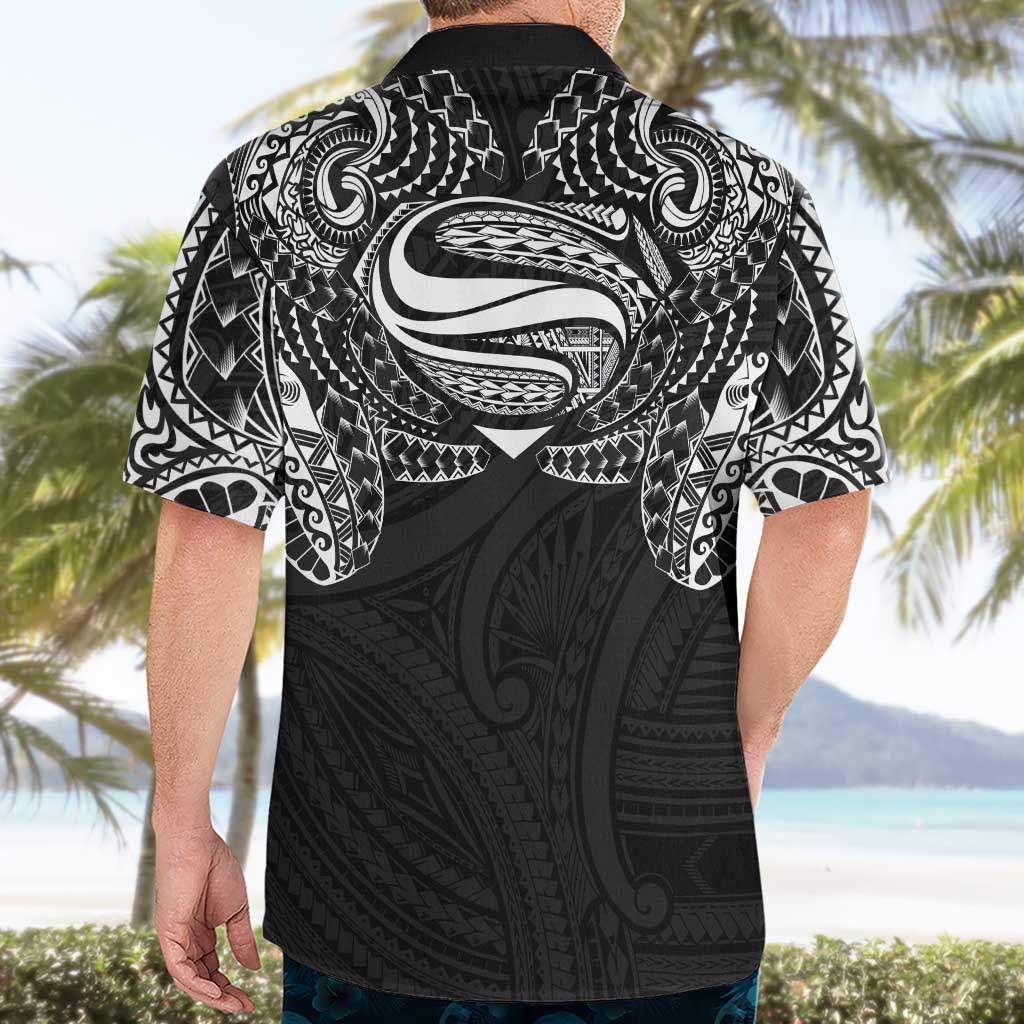 Super Samoan Traditional Tribal Art Tattoos Hawaiian Shirt Black Color LT03 - Polynesian Pride