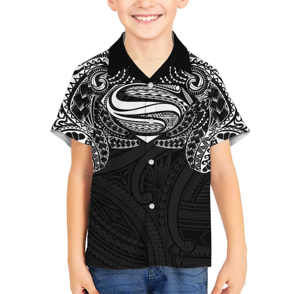 Super Samoan Traditional Tribal Art Tattoos Hawaiian Shirt Black Color LT03 - Polynesian Pride