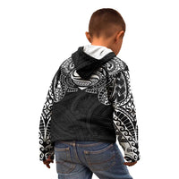 Super Samoan Traditional Tribal Art Tattoos Kid Hoodie Black Color - Polynesian Pride