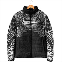 Super Samoan Traditional Tribal Art Tattoos Padded Jacket Black Color LT03 - Polynesian Pride