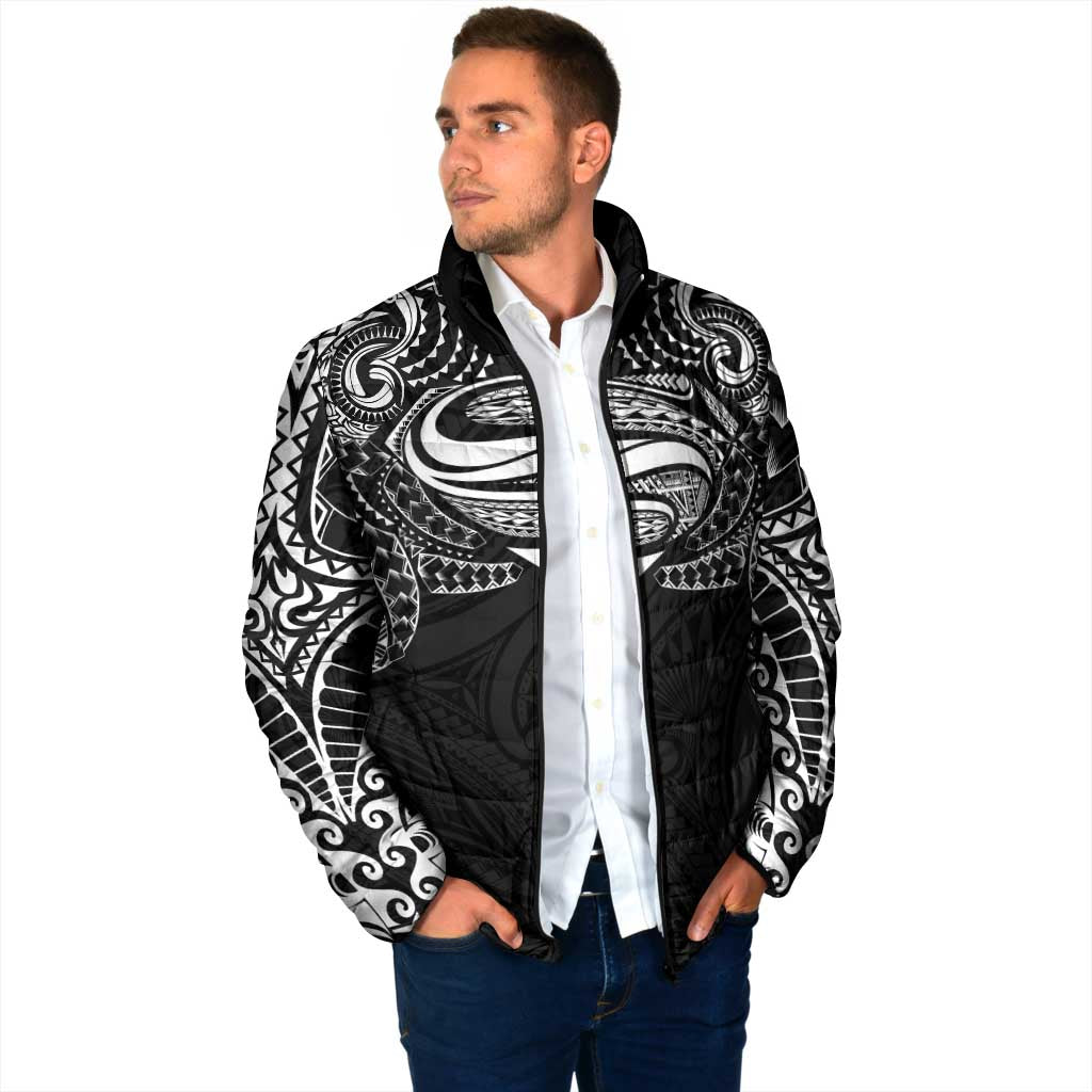 Super Samoan Traditional Tribal Art Tattoos Padded Jacket Black Color LT03 - Polynesian Pride