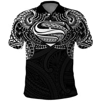 Super Samoan Traditional Tribal Art Tattoos Polo Shirt Black Color - Polynesian Pride