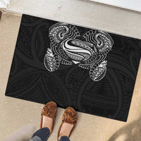 Super Samoan Traditional Tribal Art Tattoos Rubber Doormat Black Color LT03 - Polynesian Pride