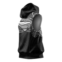 Super Samoan Traditional Tribal Art Tattoos Sleeveless Hoodie Black Color LT03 - Polynesian Pride