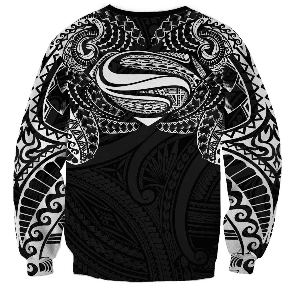 Super Samoan Traditional Tribal Art Tattoos Sweatshirt Black Color LT03 - Polynesian Pride