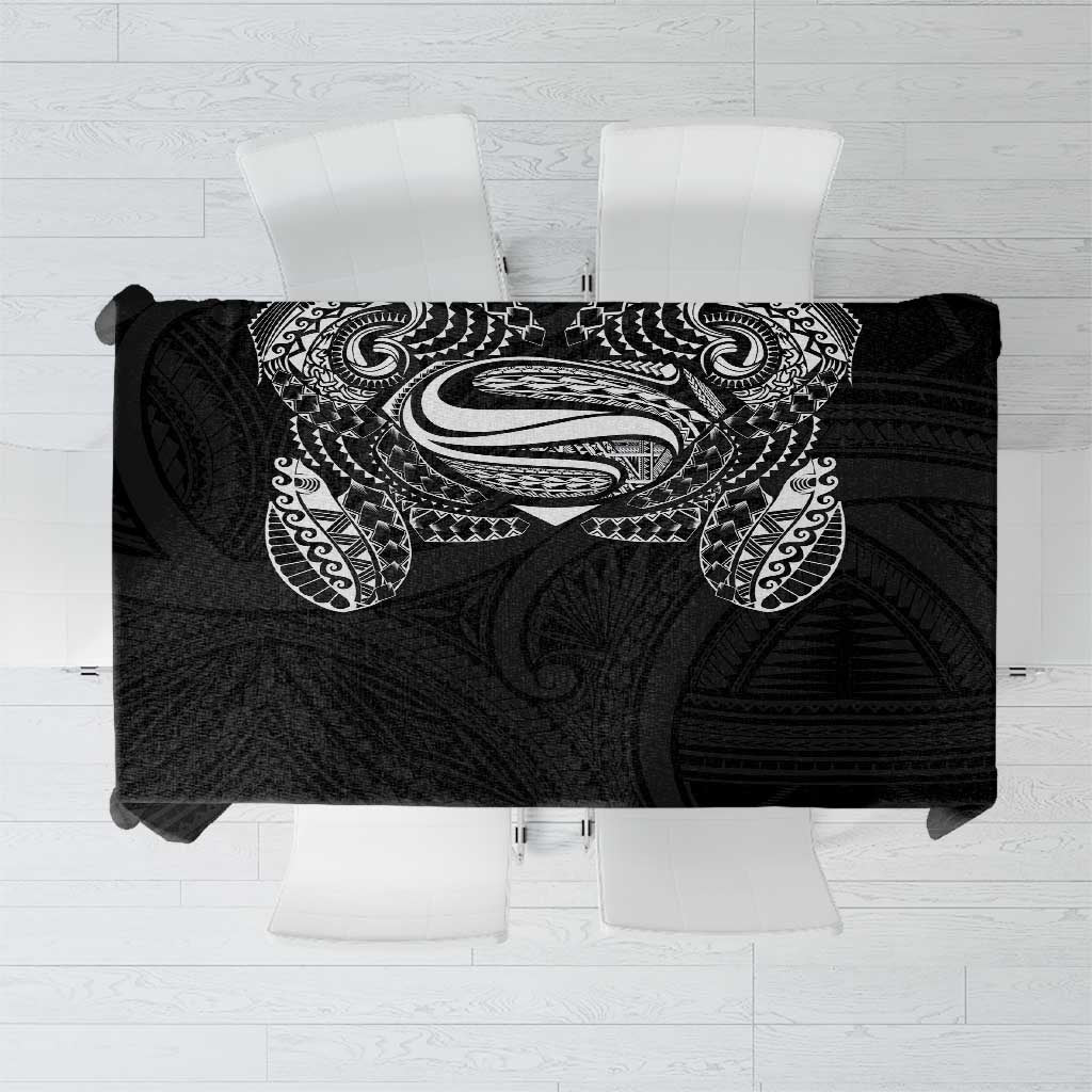 Super Samoan Traditional Tribal Art Tattoos Tablecloth Black Color LT03 Black - Polynesian Pride