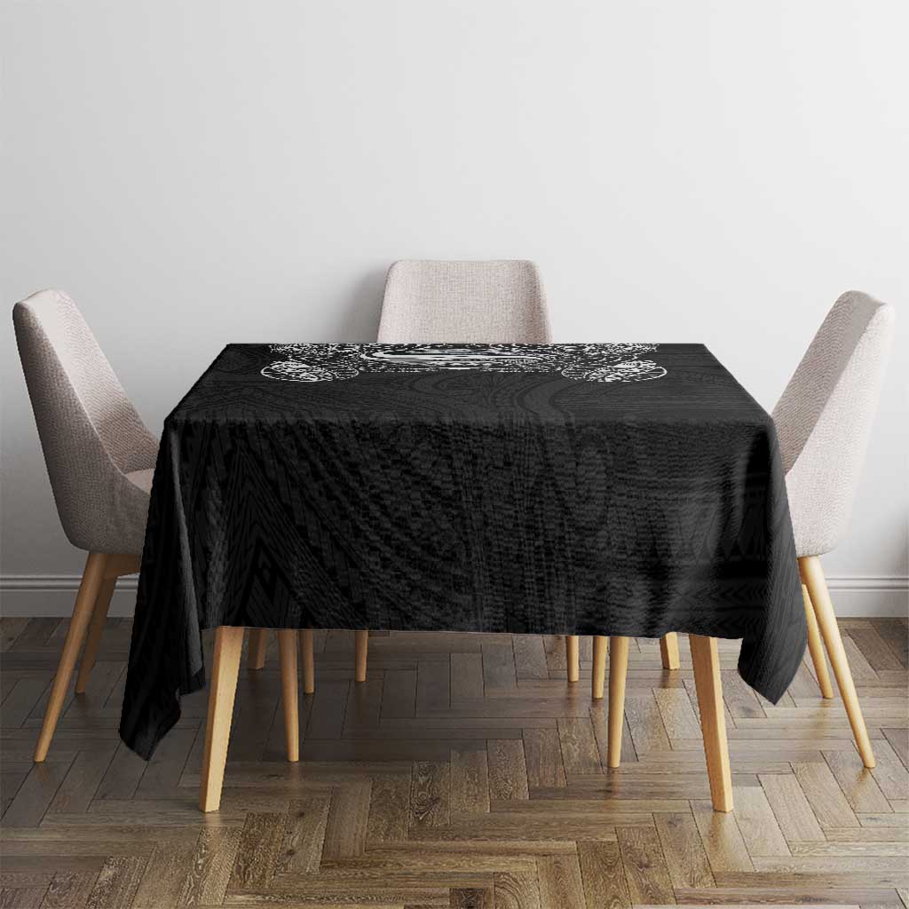 Super Samoan Traditional Tribal Art Tattoos Tablecloth Black Color LT03 - Polynesian Pride
