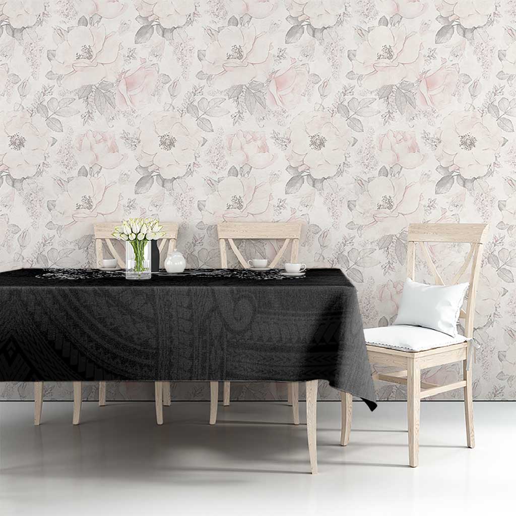 Super Samoan Traditional Tribal Art Tattoos Tablecloth Black Color LT03 - Polynesian Pride