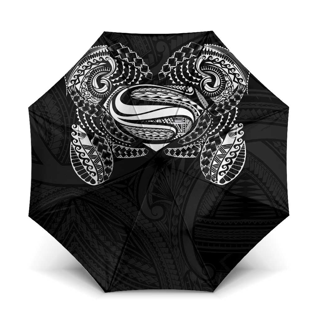 Super Samoan Traditional Tribal Art Tattoos Umbrella Black Color LT03 One Size Folded 11.42 inch Opened Diameter 37.4 inch Black - Polynesian Pride