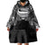 Super Samoan Traditional Tribal Art Tattoos Wearable Blanket Hoodie Black Color - Polynesian Pride