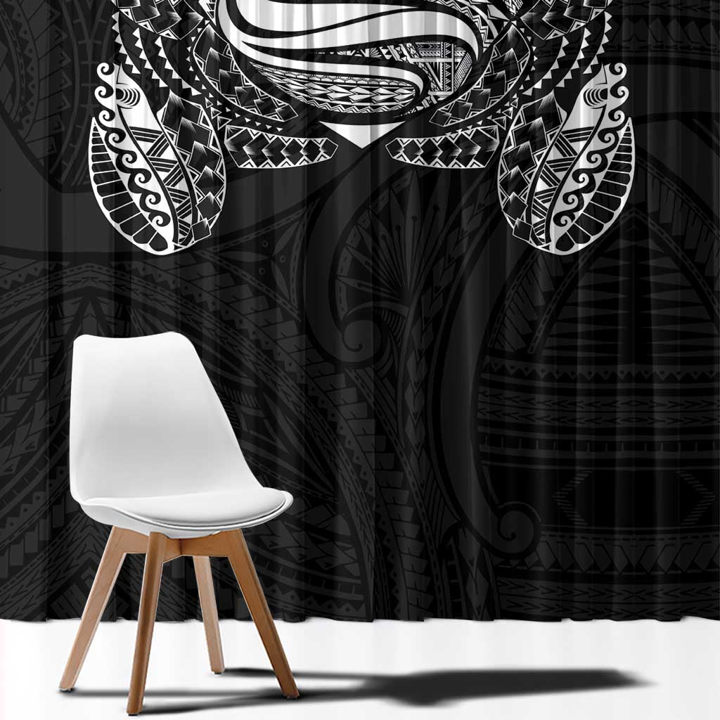 Super Samoan Traditional Tribal Art Tattoos Window Curtain Black Color - Polynesian Pride