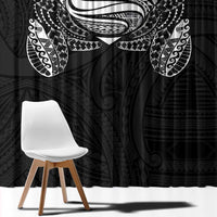 Super Samoan Traditional Tribal Art Tattoos Window Curtain Black Color - Polynesian Pride