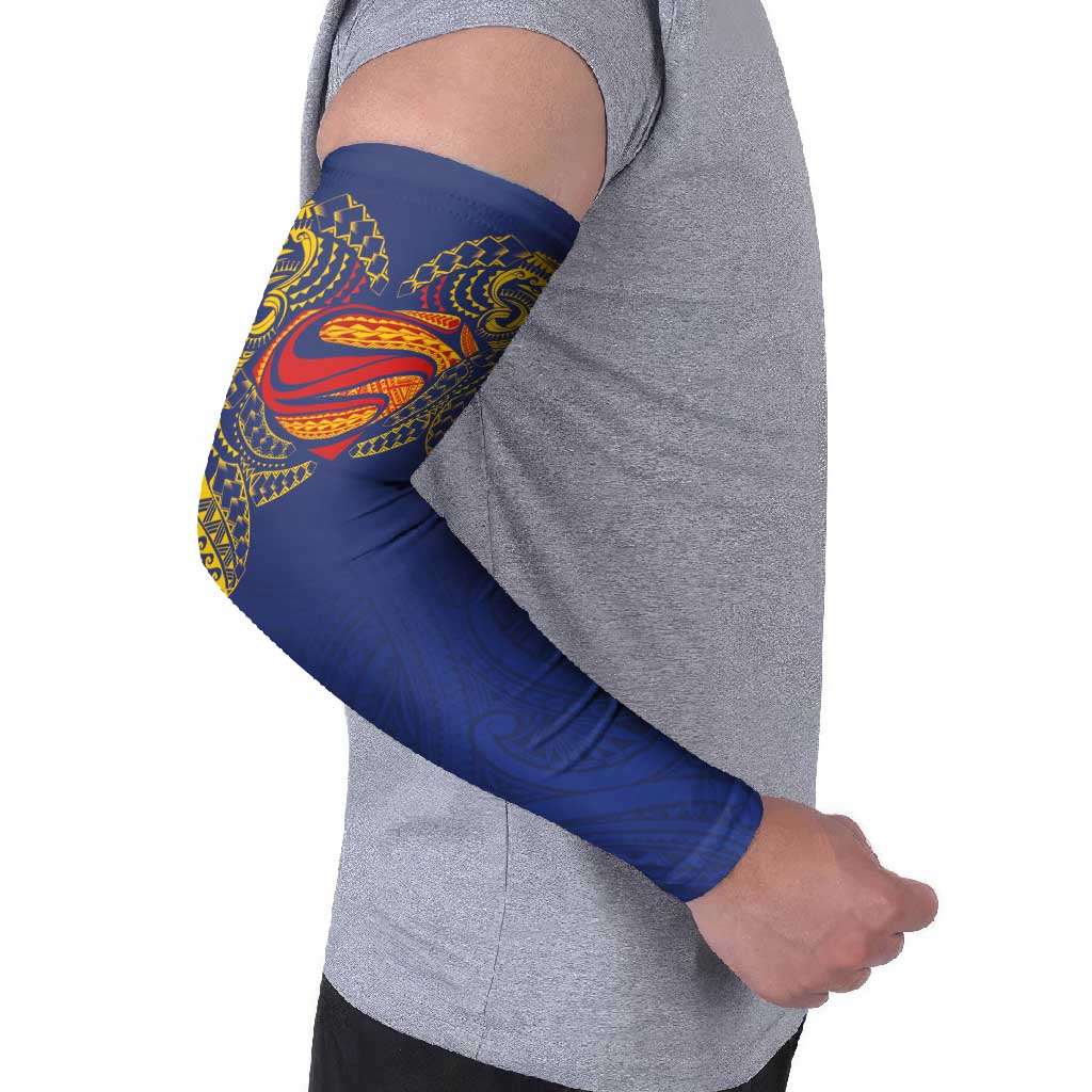 Super Samoan Traditional Tribal Art Tattoos Arm Sleeves Blue Color - Polynesian Pride