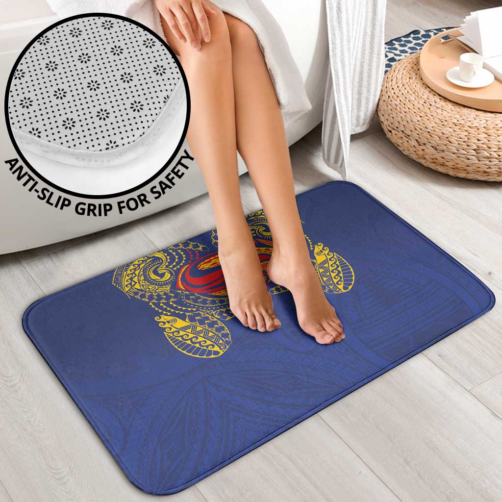 Super Samoan Traditional Tribal Art Tattoos Bathroom Set Blue Color LT03 - Polynesian Pride