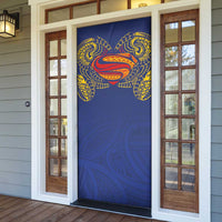 Super Samoan Traditional Tribal Art Tattoos Door Cover Blue Color LT03 - Polynesian Pride
