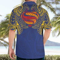 Super Samoan Traditional Tribal Art Tattoos Hawaiian Shirt Blue Color LT03 - Polynesian Pride