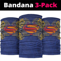 Super Samoan Traditional Tribal Art Tattoos Neck Gaiter Blue Color - Polynesian Pride