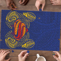 Super Samoan Traditional Tribal Art Tattoos Puzzle Blue Color LT03 - Polynesian Pride