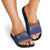 Super Samoan Traditional Tribal Art Tattoos Slide Sandals Blue Color - Polynesian Pride