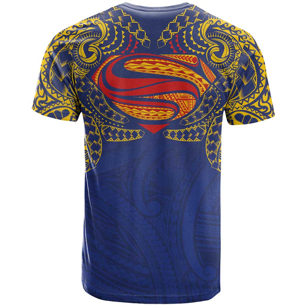 Super Samoan Traditional Tribal Art Tattoos T Shirt Blue Color - Polynesian Pride