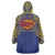 Super Samoan Traditional Tribal Art Tattoos Wearable Blanket Hoodie Blue Color - Polynesian Pride