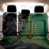 Aotearoa South Africa Rugby Freedom Cup Back Car Seat Cover Kiwi Warriors Haka with King Protea Symbol - Polynesian Pride