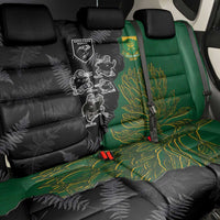 Aotearoa South Africa Rugby Freedom Cup Back Car Seat Cover Kiwi Warriors Haka with King Protea Symbol - Polynesian Pride
