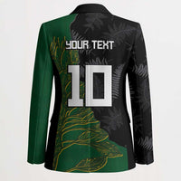 Custom Aotearoa South Africa Rugby Freedom Cup Blazer Kiwi Warriors Haka with King Protea Symbol - Polynesian Pride