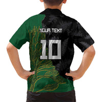 Custom Aotearoa South Africa Rugby Freedom Cup Hawaiian Shirt Kiwi Warriors Haka with King Protea Symbol - Polynesian Pride