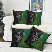 Aotearoa South Africa Rugby Freedom Cup Pillow Cover Kiwi Warriors Haka with King Protea Symbol - Polynesian Pride