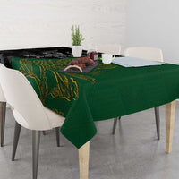 Aotearoa South Africa Rugby Freedom Cup Tablecloth Kiwi Warriors Haka with King Protea Symbol LT03 - Polynesian Pride