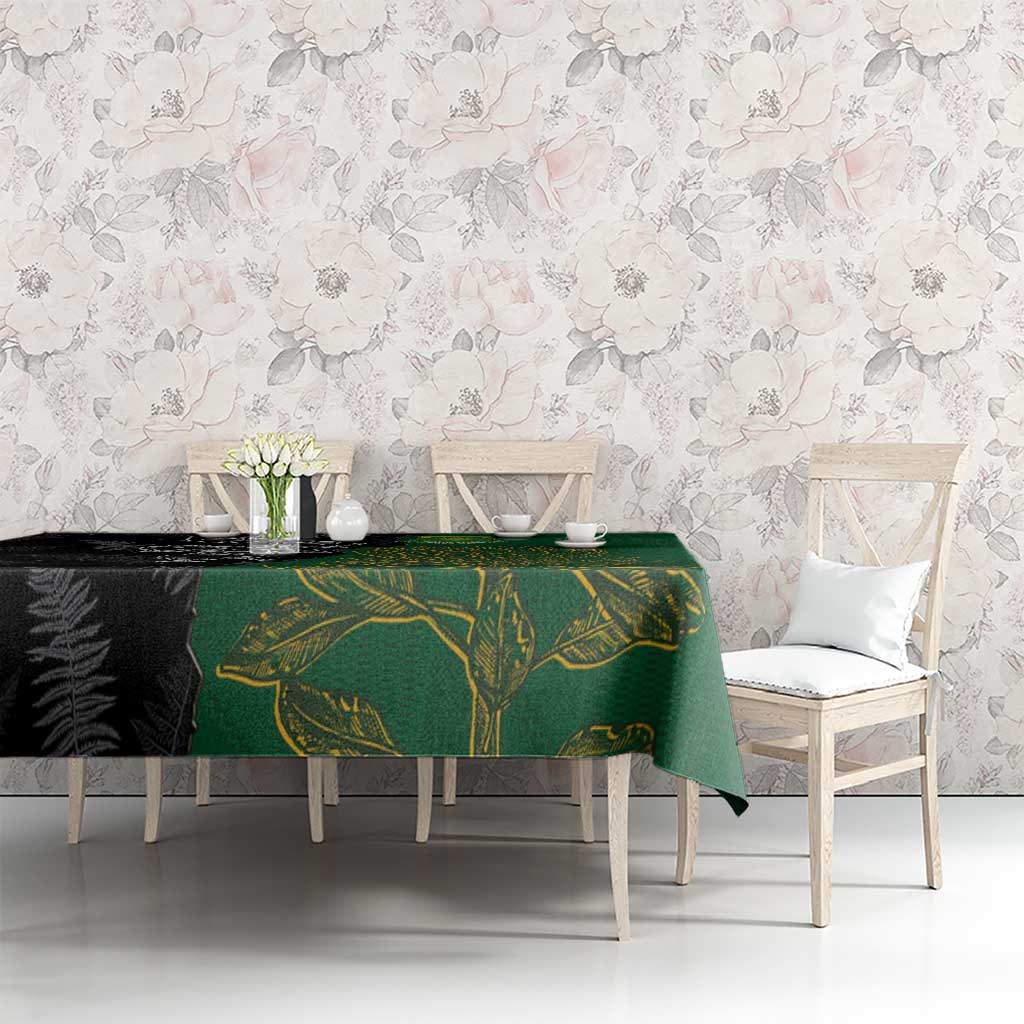 Aotearoa South Africa Rugby Freedom Cup Tablecloth Kiwi Warriors Haka with King Protea Symbol LT03 - Polynesian Pride