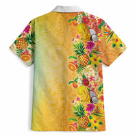 Hawaiian Tropical Fruits and Plants Hawaiian Shirt Kakau Pattern Summer Vibe