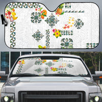 Hawaiian Quilts Auto Sun Shade Tropical Fruits and Plants